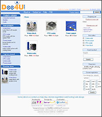 Photo of the first page of website Dee4U.com
