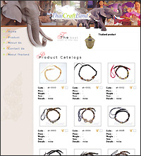 Photo of the first page of website ThaiCraftLand.com
